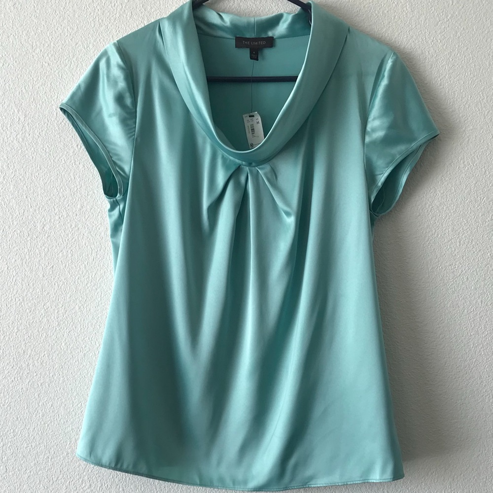 NWT The Limited Teal Blouse size M